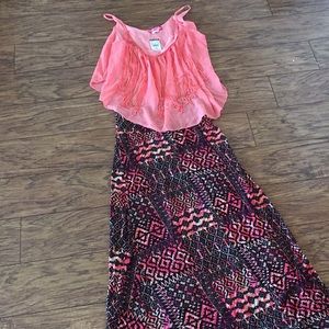 Body Central Maxi Skirt and Fringe Top NWT